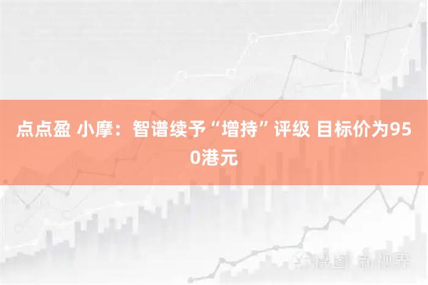 点点盈 小摩：智谱续予“增持”评级 目标价为950港元