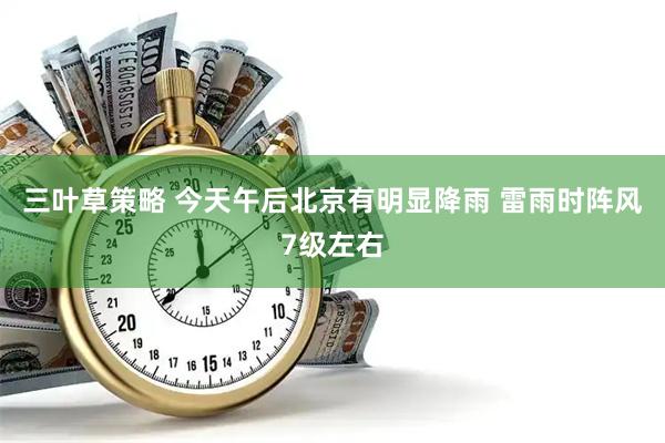 三叶草策略 今天午后北京有明显降雨 雷雨时阵风7级左右